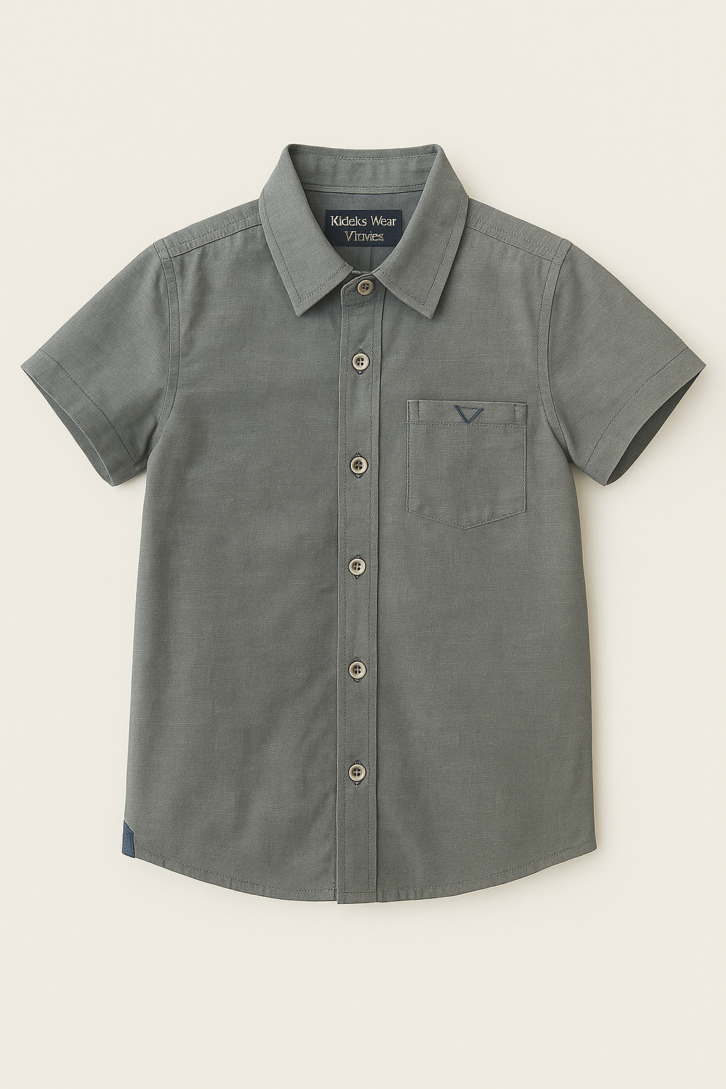 Cotton Grey shirt short sleeved