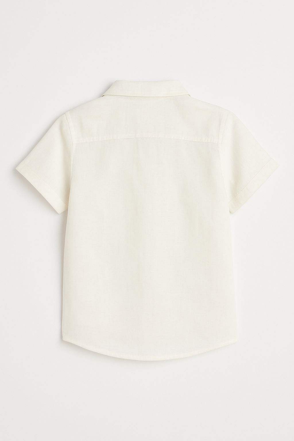 White cotton shirt short sleeved shirt