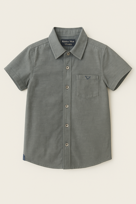 Cotton Grey shirt short sleeved