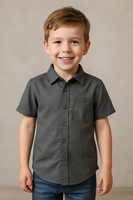 Cotton Grey shirt short sleeved